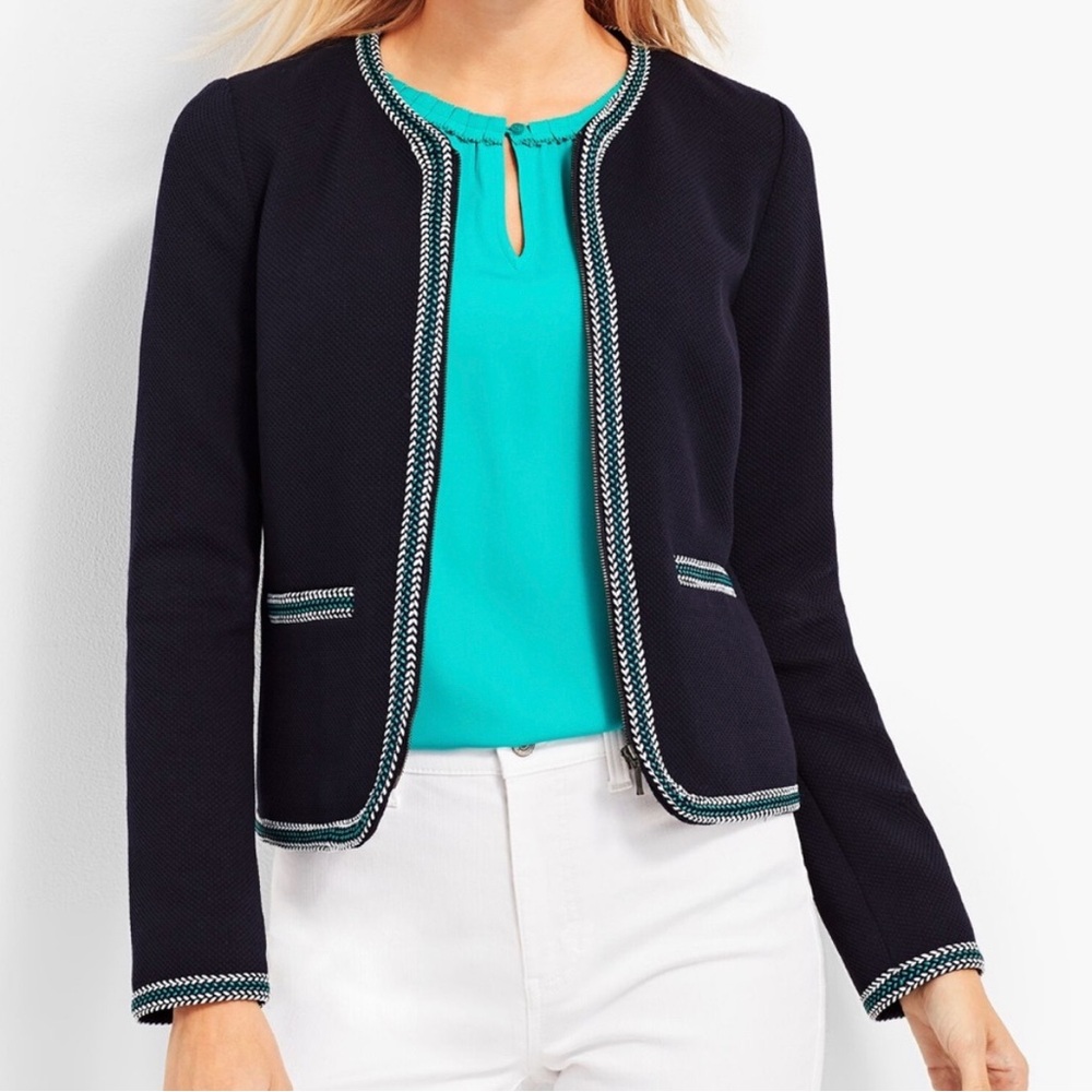 Talbots Elegant Navy Blue Women's Jacket